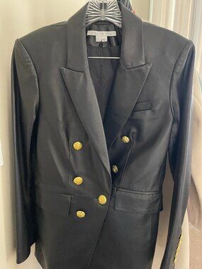 Veronica Beard- Gaya Dickey Jacket 100% Lamb Leather